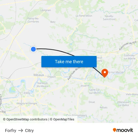 Forfry to Citry map