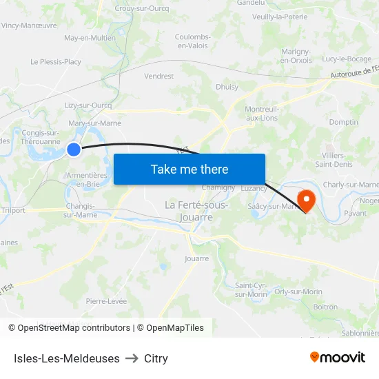 Isles-Les-Meldeuses to Citry map
