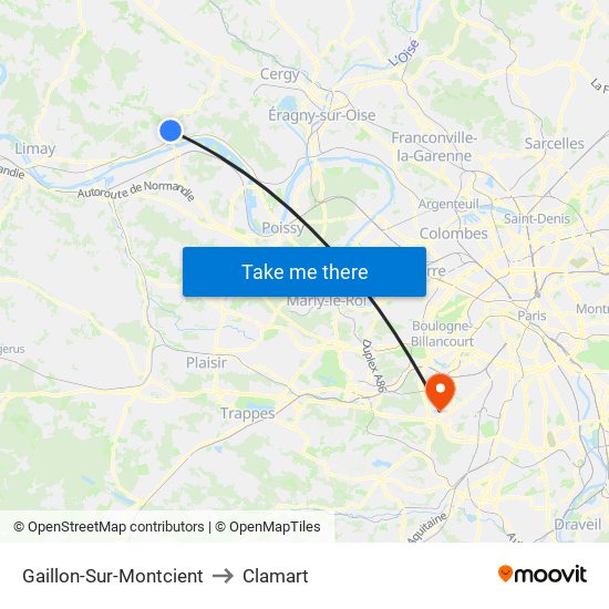 Gaillon-Sur-Montcient to Clamart map
