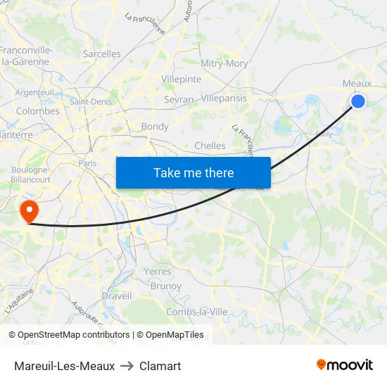 Mareuil-Les-Meaux to Clamart map