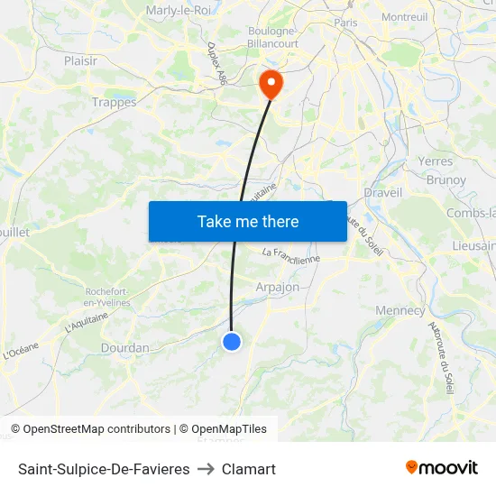 Saint-Sulpice-De-Favieres to Clamart map