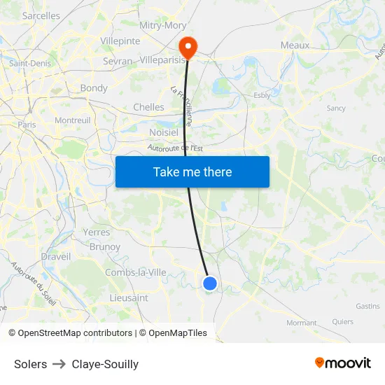 Solers to Claye-Souilly map