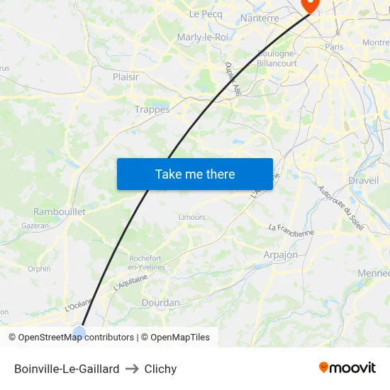Boinville-Le-Gaillard to Clichy map