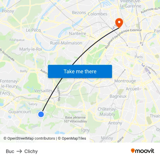 Buc to Clichy map