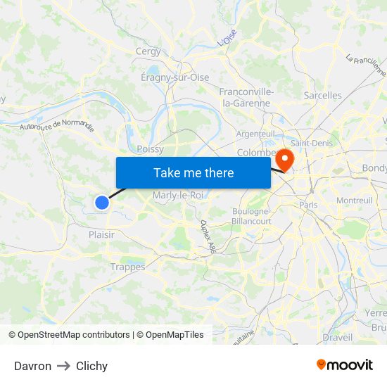 Davron to Clichy map
