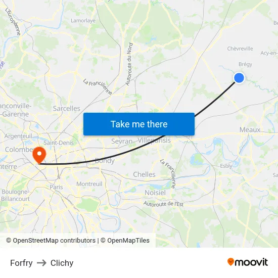 Forfry to Clichy map