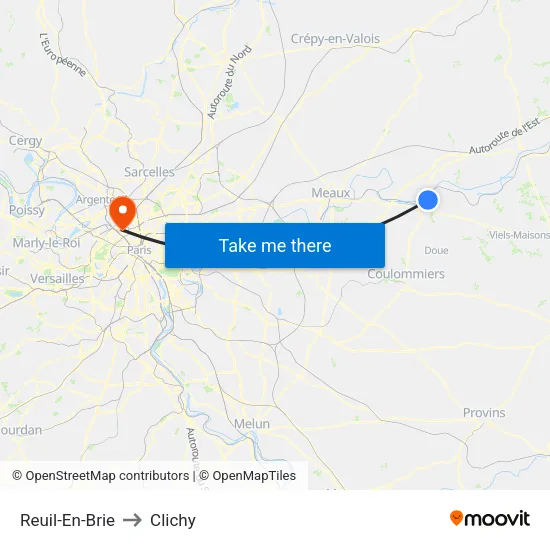 Reuil-En-Brie to Clichy map