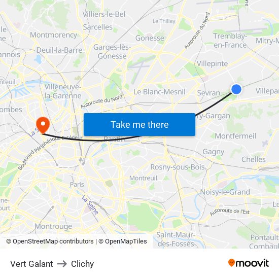 Vert Galant to Clichy map
