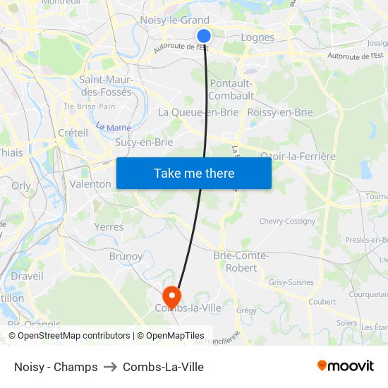 Noisy - Champs to Combs-La-Ville map