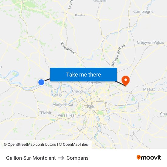 Gaillon-Sur-Montcient to Compans map