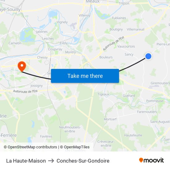 La Haute-Maison to Conches-Sur-Gondoire map
