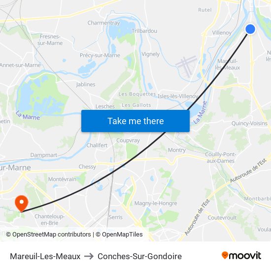 Mareuil-Les-Meaux to Conches-Sur-Gondoire map