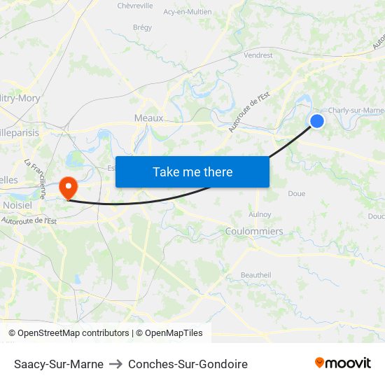Saacy-Sur-Marne to Conches-Sur-Gondoire map