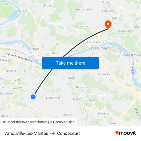 Arnouville-Les-Mantes to Condecourt map