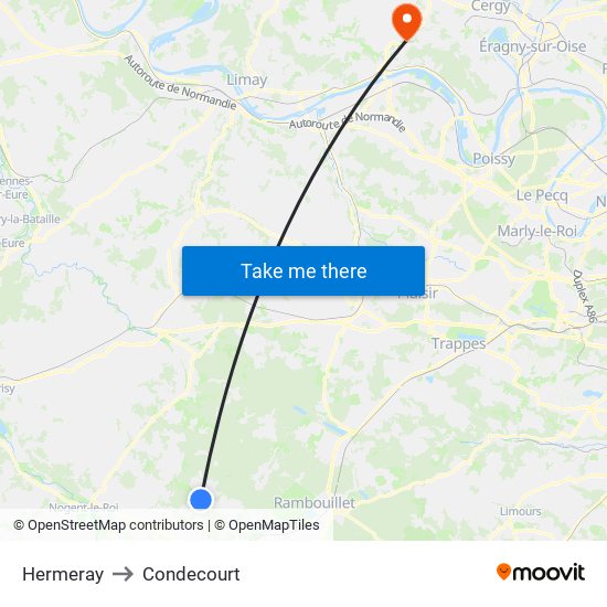 Hermeray to Condecourt map