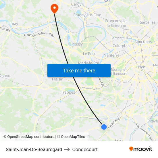 Saint-Jean-De-Beauregard to Condecourt map