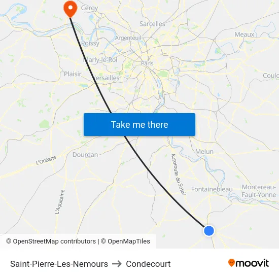 Saint-Pierre-Les-Nemours to Condecourt map