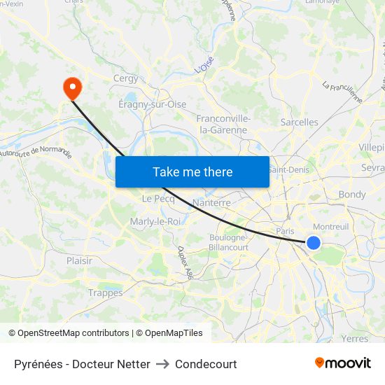 Pyrénées - Docteur Netter to Condecourt map