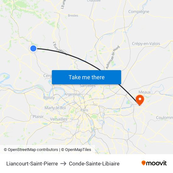 Liancourt-Saint-Pierre to Conde-Sainte-Libiaire map