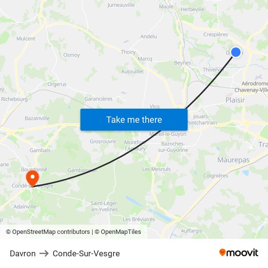Davron to Conde-Sur-Vesgre map