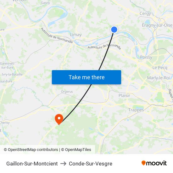 Gaillon-Sur-Montcient to Conde-Sur-Vesgre map