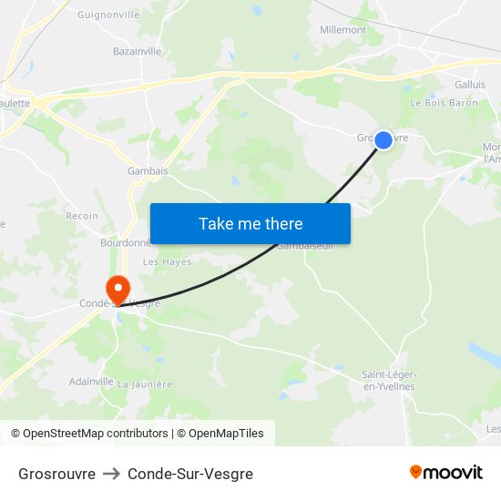 Grosrouvre to Conde-Sur-Vesgre map