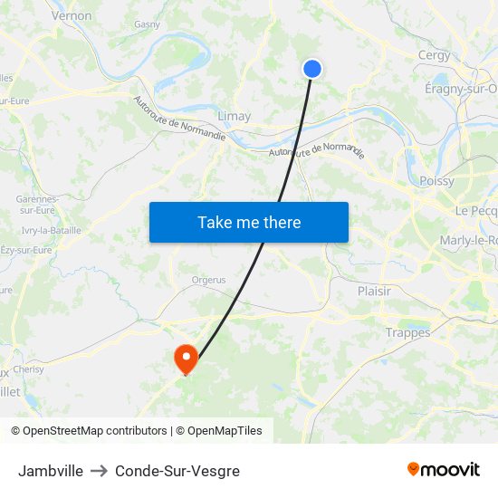 Jambville to Conde-Sur-Vesgre map