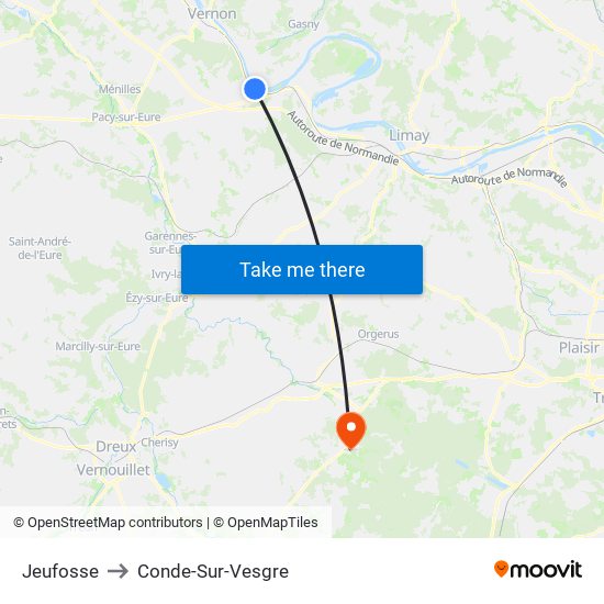 Jeufosse to Conde-Sur-Vesgre map