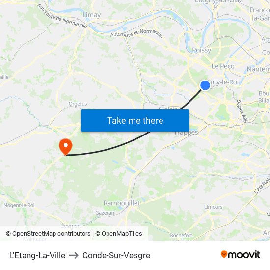L'Etang-La-Ville to Conde-Sur-Vesgre map