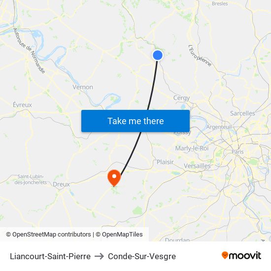 Liancourt-Saint-Pierre to Conde-Sur-Vesgre map