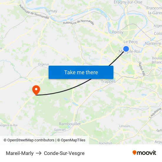 Mareil-Marly to Conde-Sur-Vesgre map