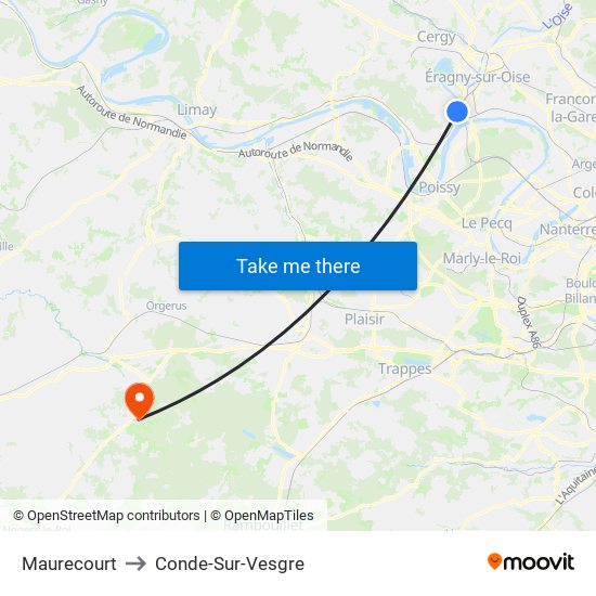 Maurecourt to Conde-Sur-Vesgre map