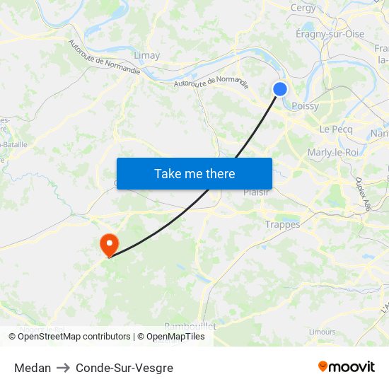 Medan to Conde-Sur-Vesgre map