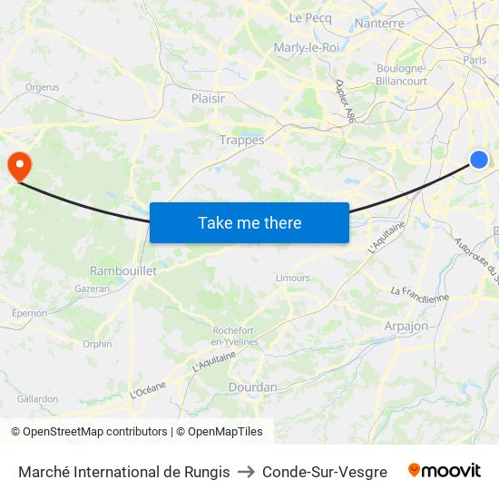 Marché International de Rungis to Conde-Sur-Vesgre map
