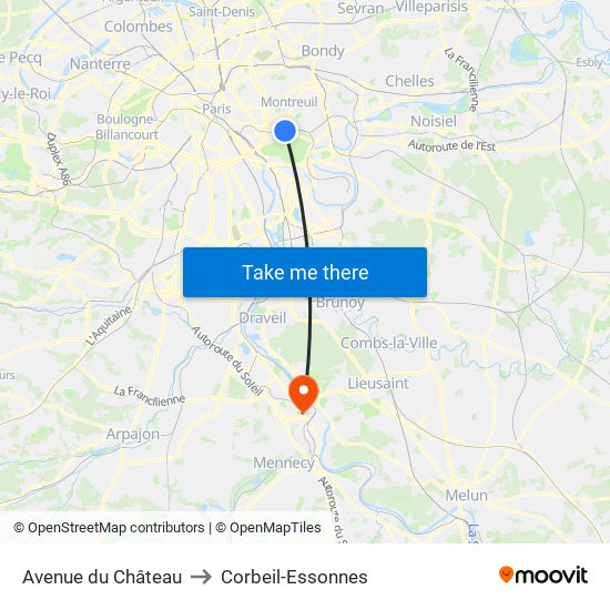 Avenue du Château to Corbeil-Essonnes map