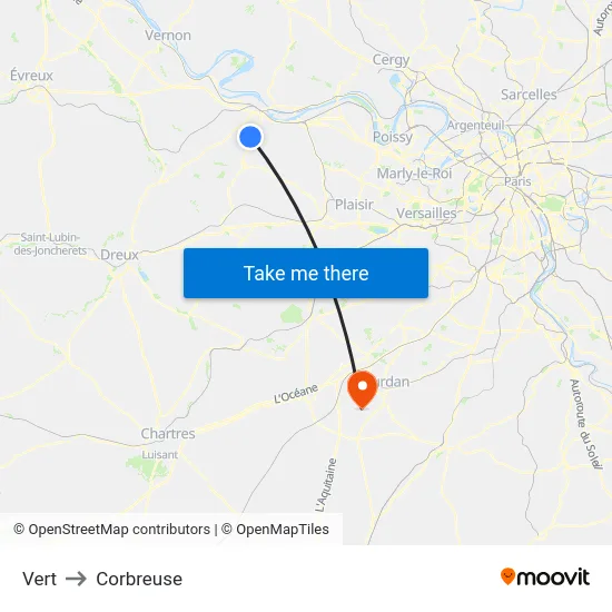 Vert to Corbreuse map