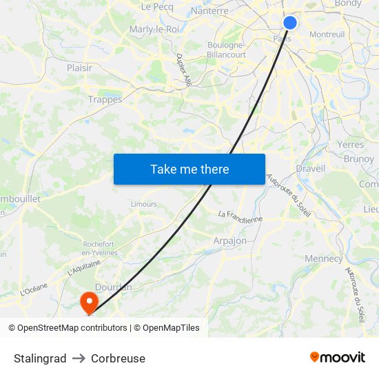 Stalingrad to Corbreuse map