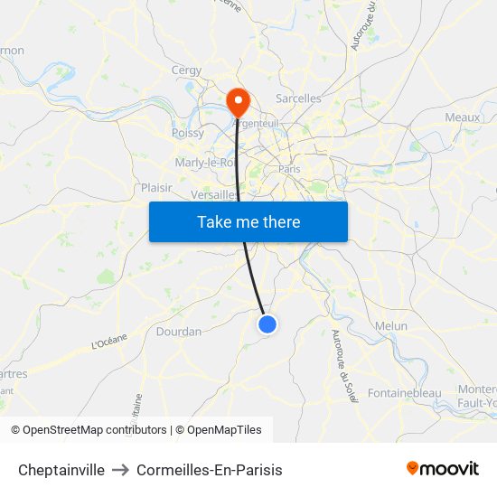 Cheptainville to Cormeilles-En-Parisis map