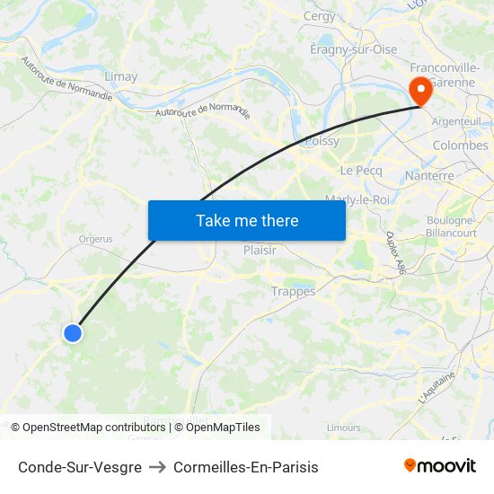 Conde-Sur-Vesgre to Cormeilles-En-Parisis map