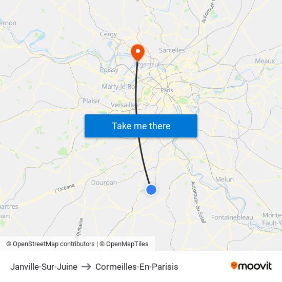 Janville-Sur-Juine to Cormeilles-En-Parisis map