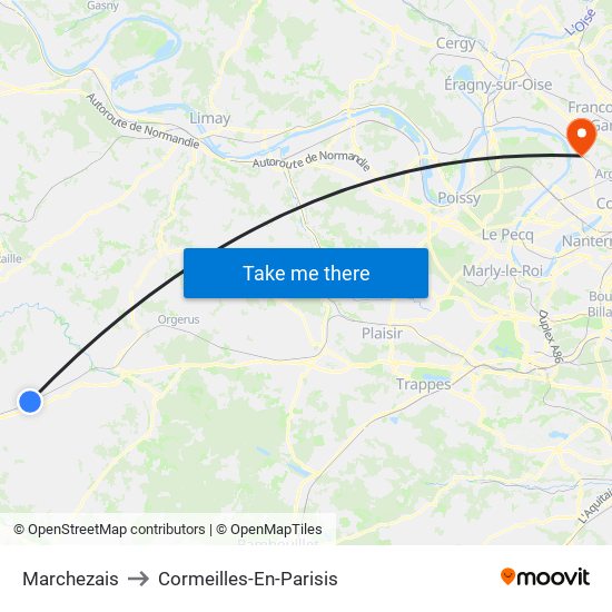 Marchezais to Cormeilles-En-Parisis map