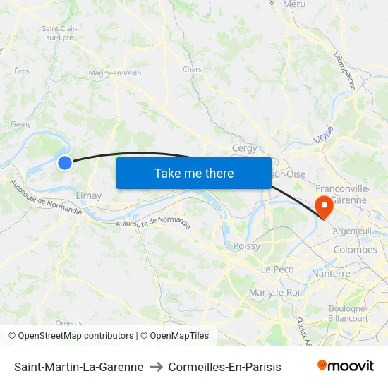 Saint-Martin-La-Garenne to Cormeilles-En-Parisis map