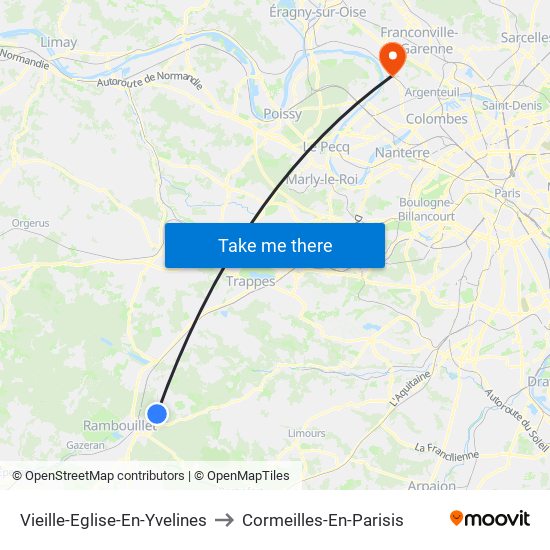 Vieille-Eglise-En-Yvelines to Cormeilles-En-Parisis map