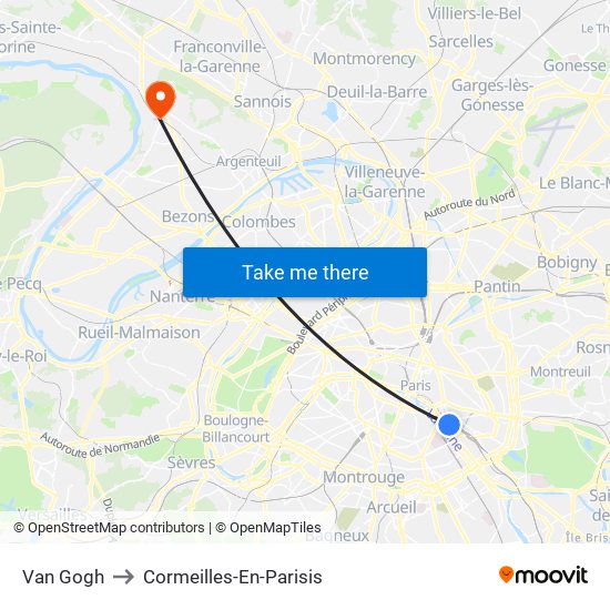 Van Gogh to Cormeilles-En-Parisis map