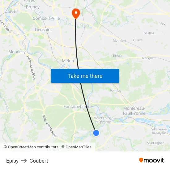 Episy to Coubert map