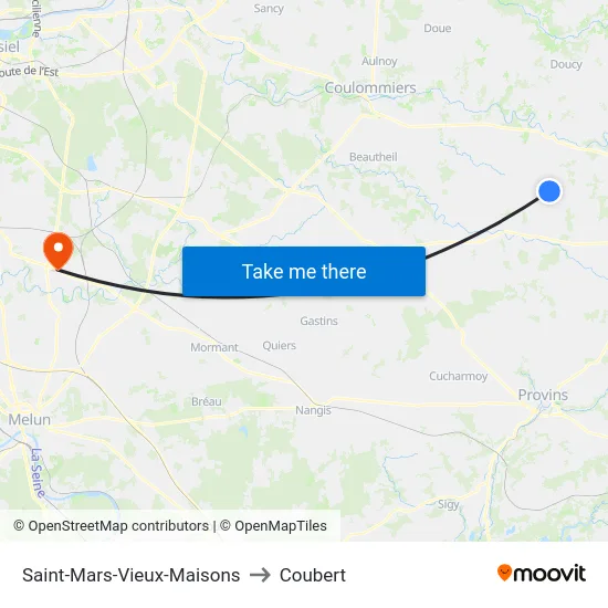 Saint-Mars-Vieux-Maisons to Coubert map