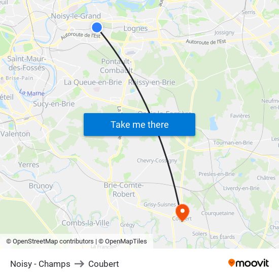 Noisy - Champs to Coubert map