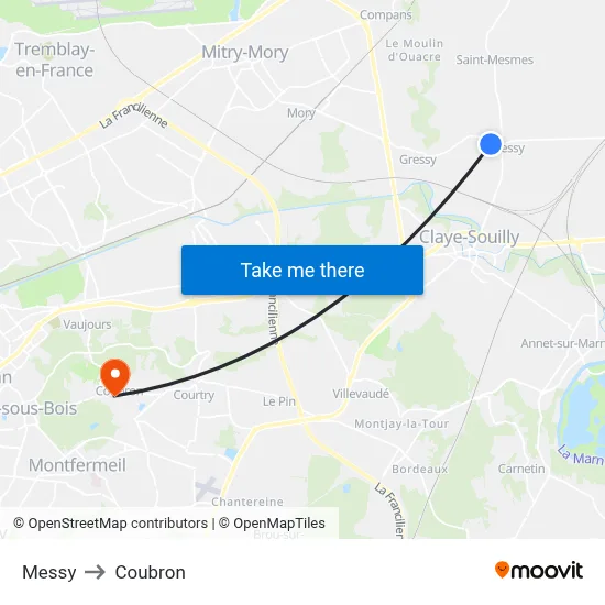 Messy to Coubron map