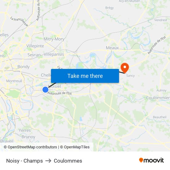 Noisy - Champs to Coulommes map