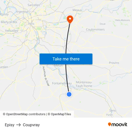 Episy to Coupvray map